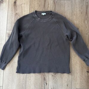 Lady White Raglan Thermal waffle knit shirt men's L